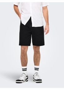 Only & Sons ONLY & SONS Herren Shorts "ONSFADE BLACK 9087 AZG DNM SHORTS", schwarz, modisch, Gr. XXL, unifarben, Web, Obermaterial: 100% Baumwolle, Hosen
