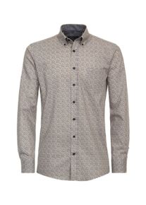 Casamoda Herren Langarmhemd "Casamoda Freizeithemd Print", braun, Gr. XXL, bedruckt, 100% Baumwolle, Hemden