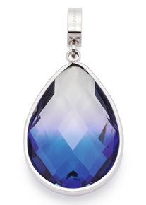 Leonardo Damen Charm-Einhänger "Petrona Clip&Mix, 019748", blau, Edelstahl, Charms, mit Kristallglas