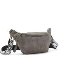 Vivance Damen Bauchtasche "Umhängetasche, Hüfttasche", grau, Lederimitat, unifarben, bestickt, Taschen, Crossbody-Bag, Gürteltasche, austauschbarer