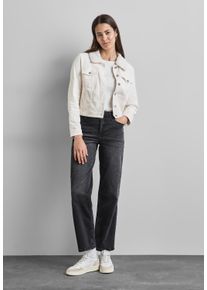 Street One Damen Cordjacke, weiß, casual, Gr. 44, unifarben, Web, 99% Baumwolle, 1% Elasthan, Jacken, mit Brusttaschen