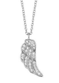 Engelsrufer Damen Kette mit Anhänger "Little magic, KETTE FLÜGEL, ERN-LILWING-ZI", Silber 925 (Sterlingsilber), L: 44cm, weiß, Silber 925