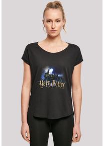 F4NT4STIC Damen T-Shirt "Harry Potter Hogwarts Castle", schwarz, casual, Gr. XS, Obermaterial: 100% Baumwolle, Shirts, Print