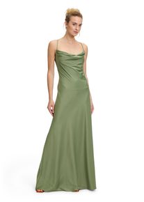Vera Mont Damen Abendkleid "Vera Mont Abendkleid mit Wasserfallausschnitt", grün, feminin, Gr. 42, Obermaterial: 97% Polyester, 3% Elasthan. Futter: