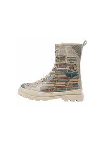 DOGO Damen Stiefelette "Gisele The Wise Owl Damen Stiefel / Female", Gr. 41, bunt, Lederimitat, Schuhe, Vegan