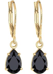 Elli Damen Paar Ohrhänger "Schmuck Geschenk Silber 925 Ohrringe Tropfen, 0303540615", Silber 925 (Sterlingsilber), schwarz, Silber 925