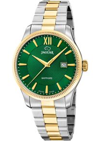 Jaguar Herren Quarzuhr "Essentia"silberfarben, goldfarben, grün, Armbanduhren, Armbanduhr, Herrenuhr, Swiss Made, Edelstahlarmband, analog, Datum