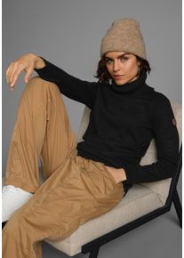 Kangaroos Damen Rollkragenpullover, schwarz, casual, Gr. 32, unifarben, Strick, Obermaterial: 60% Baumwolle, 40% Polyacryl, Pullover, in klassischer