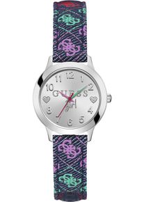 Guess Kinder Quarzuhr "MANDY", blau, Armbanduhren, Armbanduhr, Kinderuhr, Mädchenuhr, Textilarmband, Geschenk