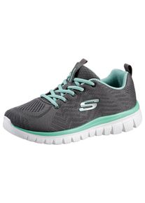 Skechers Damen Sneaker "GRACEFUL - GET CONNECTED", Gr. 35, grau, Textil, sportlich, Schuhe, Freizeitschuh, Halbschuh, Schnürschuh in Schuhweite G