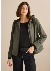 Cecil Damen Kurzjacke, grün, casual, Gr. XXL, unifarben, Stoff, Obermaterial: 55% Polyester, 33% Baumwolle, 12% Nylon; Futter: 100% Polyester,