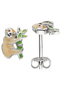 Jobo Damen Paar Ohrstecker "Faultier", Silber 925 (Sterlingsilber), silber, Silber 925 (Sterlingsilber), Ohrringe, 925 Silber