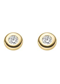 Adelia´s ADELIA ́S Damen Paar Ohrhänger, Damen, 0,2 ct VVS = sehr sehr kleine Einschlüsse, Gelbgold 585, gold, Gelbgold 585, Ohrringe, mit Diamant / Brillant