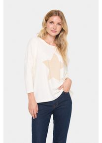 Saint Tropez Damen Strickpullover "BariaSZ", grau, modisch, Gr. M, unifarben, Strick, Obermaterial: 50% Viskose, 28% Polyester, 21% Polyacryl, 1%