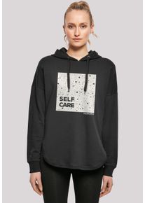 F4NT4STIC Damen Kapuzenpullover "SELF CARE OVERSIZE HOODIE", schwarz, casual, Gr. M, Obermaterial: 100% Baumwolle, Pullover, Print