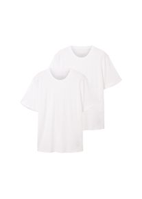 Tom Tailor Herren T-Shirt, weiß, casual, Gr. L, Obermaterial: 100% Baumwolle, Shirts, unifarben