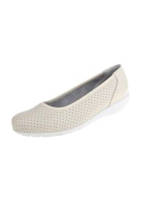 Natural Feet Damen Ballerina "Annabelle", Gr. 42, beige, Leder, casual, Schuhe, mit federnder Laufsohle