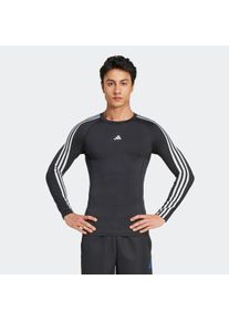 Herren Funktionsshirt "TF 3S LS", schwarz, sportlich, Gr. XXL, adidas Performance, Obermaterial: 79% Polyester, 21% Elasthan, Shirts