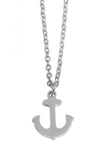 Adelia´s ADELIA ́S Damen Kette mit Anhänger, unbekannt, Edelstahlsilber, anker, Edelstahl, Halsketten