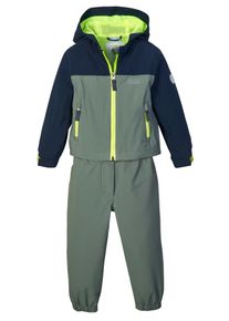 Kinder Regenanzug "FIOS 20 MNS JCKT AND PNTS", grün, sportlich, Gr. 98, FIRST INSTINCT BY Killtec, Obermaterial: 100% Polyester. Futter: 100%