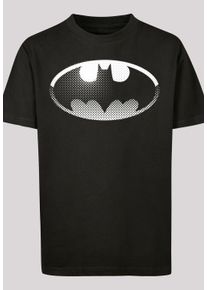 F4NT4STIC Jungen Kurzarmshirt "F4NT4STIC Kinder Batman Spot Logo with Kids Basic Tee", schwarz, casual, Gr. 122, unifarben, 100% Baumwolle, Shirts