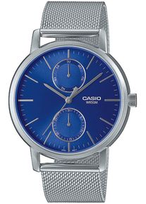 Herren Quarzuhr, silber, CASIO TIMELESS COLLECTION, Armbanduhren, Armbanduhr, Herrenuhr, analog, Datum, Edelstahlarmband