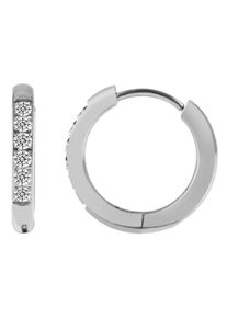 Adelia´s ADELIA ́S Damen Paar Creolen "Neuheit 2025 - Damen Creolen aus Edelstahl Ø 12 mm", Damen, Edelstahl, silber, Edelstahl, Ohrringe