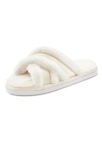 Vivance Damen Pantolette "Hausschuh, Pantolette, Pantoffel, Mule, offener Schuh", Gr. 35, beige, Obermaterial: 100% Textilmaterial. Futter: 100%
