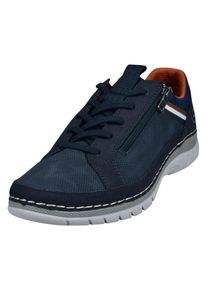 Bugatti Herren Slip-On Sneaker, Gr. 46, blau, Lederimitat, Textil, sportlich, Schuhe, Freizeitschuh, Halbschuh, Slipper mit Kontrast-Rahmennaht