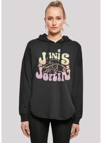 F4NT4STIC Damen Kapuzenpullover "Janis Joplin Pastel Logo", schwarz, casual, Gr. L, Obermaterial: 100% Baumwolle, Pullover, Print