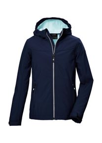 Killtec Kinder Softshelljacke "KOW 349 GRLS SFTSHLL JCKT", blau, sportlich, Gr. 128, Oberstoff: Oberseite: 100% Polyester, Rückseite: 100% Polyester,