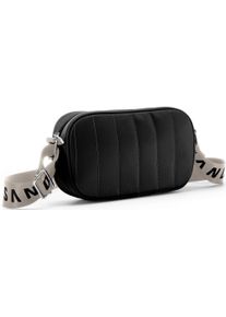 ELBSAND Damen Umhängetasche "Minibag", schwarz, Textil, unifarben, Taschen, Handtasche mit Steppung, Crossbody Bag VEGAN