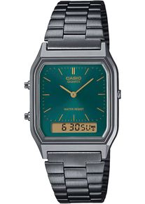 CASIO VINTAGE Damen Chronograph, grau, Armbanduhren, Quarzuhr, Armbanduhr, Damenuhr, Herrenuhr, Edelstahlband,Digitaluhr