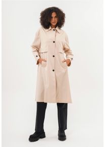 FRESHLIONS Damen Trenchcoat "Cecilia", beige, elegant, Gr. M, unifarben, 64% Baumwolle, 33% Polyester, 3% Elasthan, Mäntel, in klassischem Design