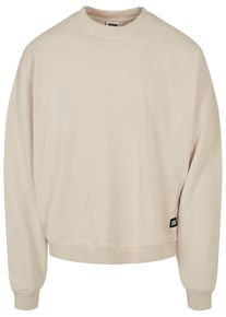 Urban Classics Herren Rundhalspullover "Urban Classics Herren 80's Crewneck", beige, casual, Gr. XL, unifarben, 65% Baumwolle, 35% Polyester, Pullover