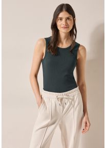 Cecil Damen Rundhalsshirtslate khaki, casual, Gr. XXL, unifarben, Web, 95% Baumwolle, 5% Elasthan; iced neon green: 62% Polyester, 33% Baumwolle, 5%