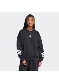 Damen Sweatshirt "W FI 3S SWT", schwarz, sportlich, Gr. XS, adidas Sportswear, Obermaterial: 67% Polyester, 33% Baumwolle, Sweatshirts