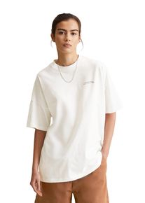 Marc O'Polo Damen T-Shirt, weiß, casual, Gr. XL, MARC O'POLO DENIM, Jersey, Obermaterial: 100% Baumwolle, Shirts, oversized, mit großem Rückenprint