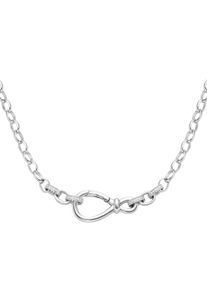 Damen Collier "Ankerkette mit Zirkonia, Silber 925", 45cm, Silber 925 (Sterlingsilber), silber, Giorgio Martello MILANO, Silber 925 (Sterlingsilber),