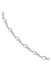 Jobo Damen Silberarmband "Unendlichkeit", Silber 925 (Sterlingsilber), silber, Silber 925 (Sterlingsilber), Armbänder, 925 Silber mit 42 Zirkonia 19