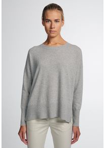 Eterna Damen Strickpullover, grau, klassisch, Gr. L, 30% Kaschmir, 70% Schurwolle, Pullover
