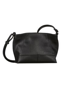 Tom Tailor Damen Umhängetasche "Adrienn", schwarz, Polyurethan, Taschen, aus feinem Lederimtiat in geradlinigen Formen mit betonten Kanten