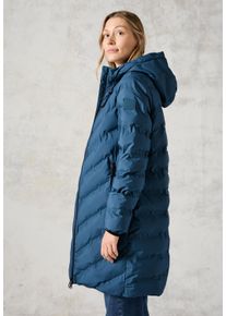 Cecil Damen Steppmantel, blau, casual, Gr. XXL, unifarben, Stoff, 100% Polyester, Mäntel, mit Kapuze