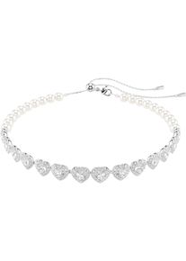 Swarovski Damen Choker "Schmuck Geschenk Ariana Grande Tennis Halskette Herz, 5720861", Metall, L: 30cm, silber, Metall, Halsketten, mit Swarovski