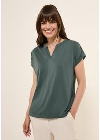 Cecil Damen T-Shirtschwarz balmy khaki, casual, Gr. XL, unifarben, Stoff, 78% Modal, 22% Polyester, Shirts, aus softem Materialmix