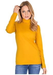 TRIGEMA Damen Rollkragenshirt "TRIGEMA Rollkragenshirt", gold, Basic, Gr. XXL, 95% Baumwolle, 5% Elastan, Shirts