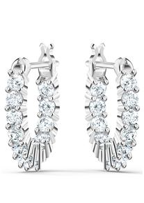 Swarovski Damen Paar Creolen "Matrix Tennis Vittore, 5562126", Metall, silber, Metall, Ohrringe, mit Swarovski Kristall
