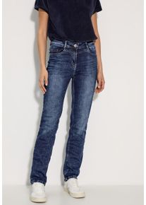 Cecil Damen Slim-fit-Jeans "Style Toronto", blau, casual, Gr. 25, unifarben, Denim/Jeans, Obermaterial: 78% Baumwolle, 20% Polyester, 2% Elasthan,