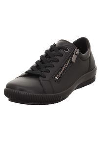 Legero Damen Sneaker "TANARO 5.0", Gr. 36, schwarz, Nappaleder, unifarben, casual, Schuhe, Komfortschuh, Freizeitschuh, Schnürschuh mit Reißverschluss