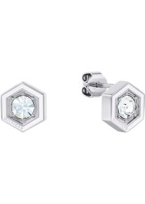 Tommy Hilfiger Damen Paar Ohrstecker "SS24 GEOMETRIC, 2780859", Edelstahl, silber, Edelstahl, Ohrringe, mit Emaille - mit Glasstein